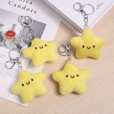 Fansoftiks Yellow Plush Star Keychain