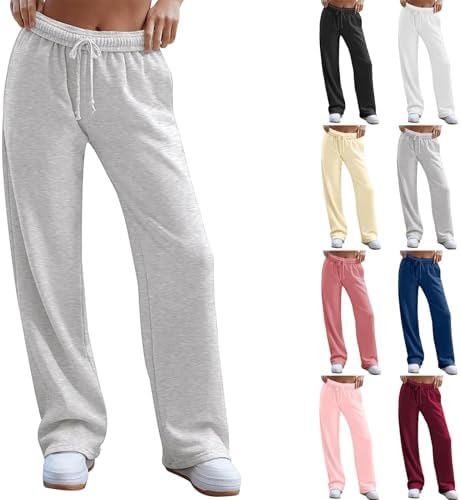 FULILYEO Womens High Waisted Wide Leg Sweatpants
