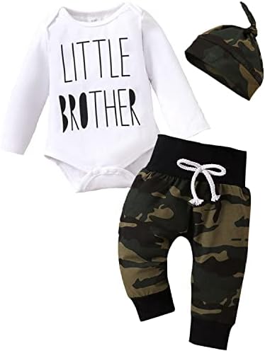 Comfortable Camouflage Romper Set for Newborn Boys