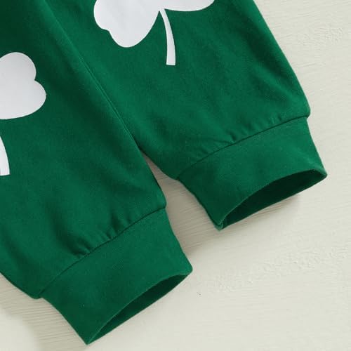 My First St Patricks Day Baby Boy Outfit - Clover Print Romper Set
