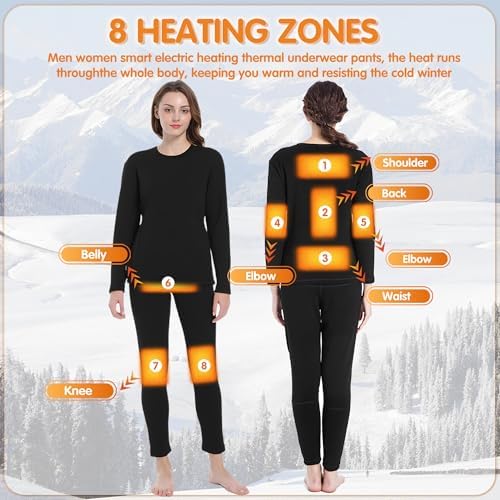 Thermal Underwear for Women Heated Set for Hunting Camping More
