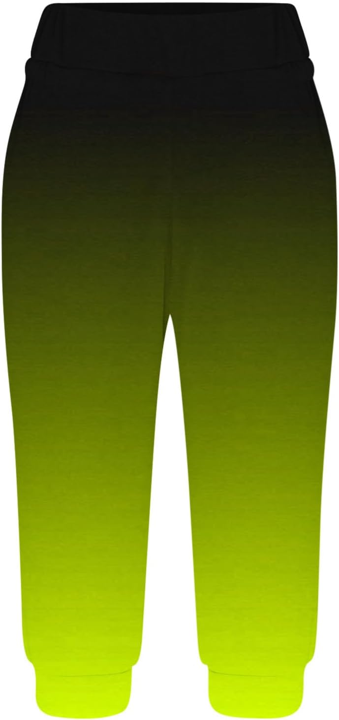 TANGNADE Womens Capri Pants Loose Drawstring High Waisted Sweatpants