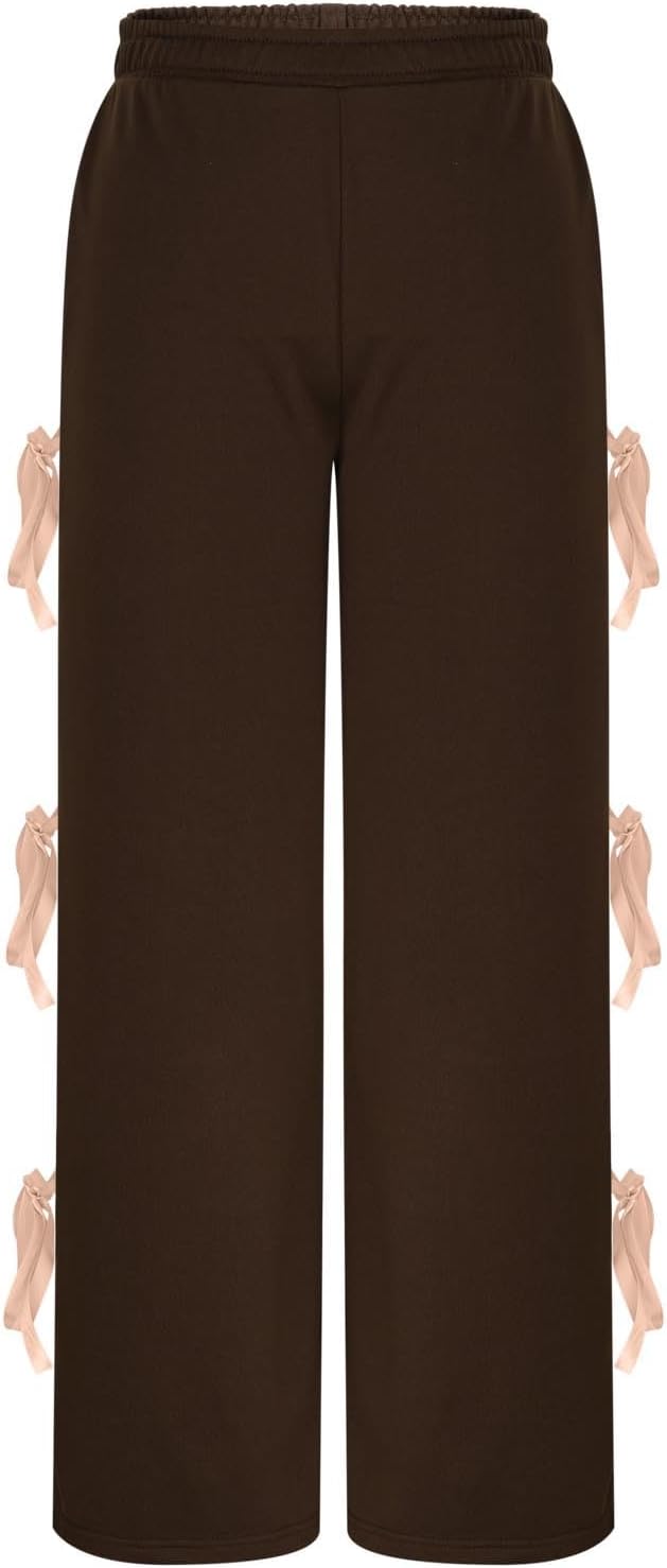 Adorable High Waisted Wide Leg Jogger Pants