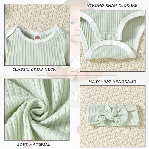 HINTINA Gender-Neutral Baby Shorts Outfits Summer Essentials for Boys Girls