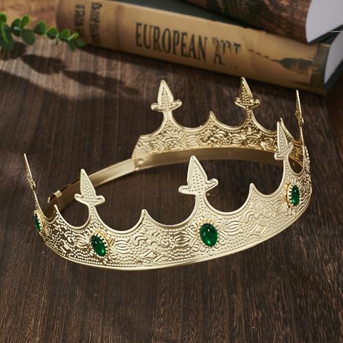 Metal Crown Headband for Men - Gold Crowns and Tiara