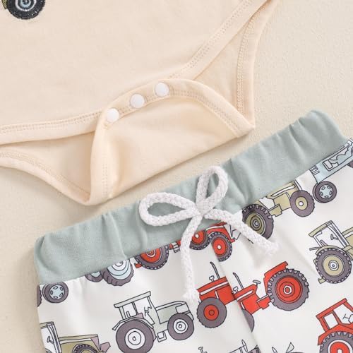 Adorable Tractor Outfit for Newborn Boys