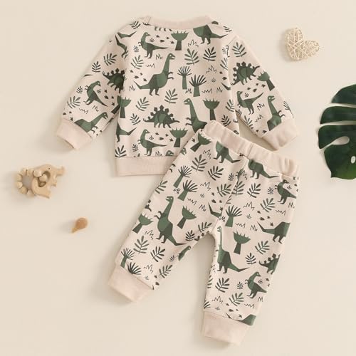 Cutie-Powered Toddler Boys 2-Piece Dinosaur Print Set