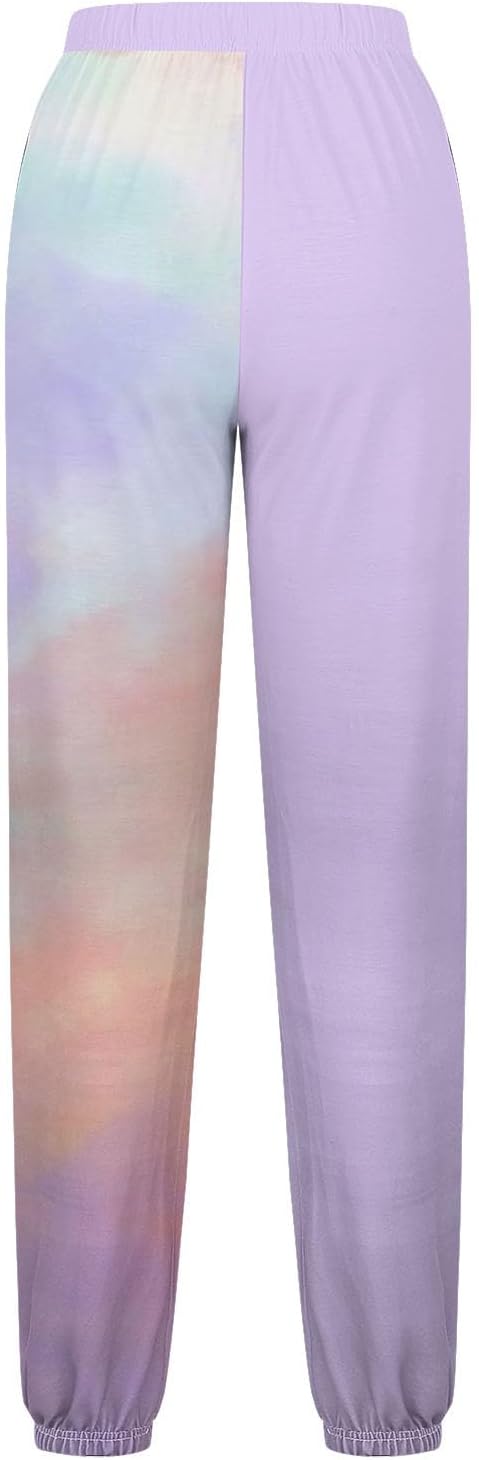 Tie-Dye Workout Pants for Women Plus Size
