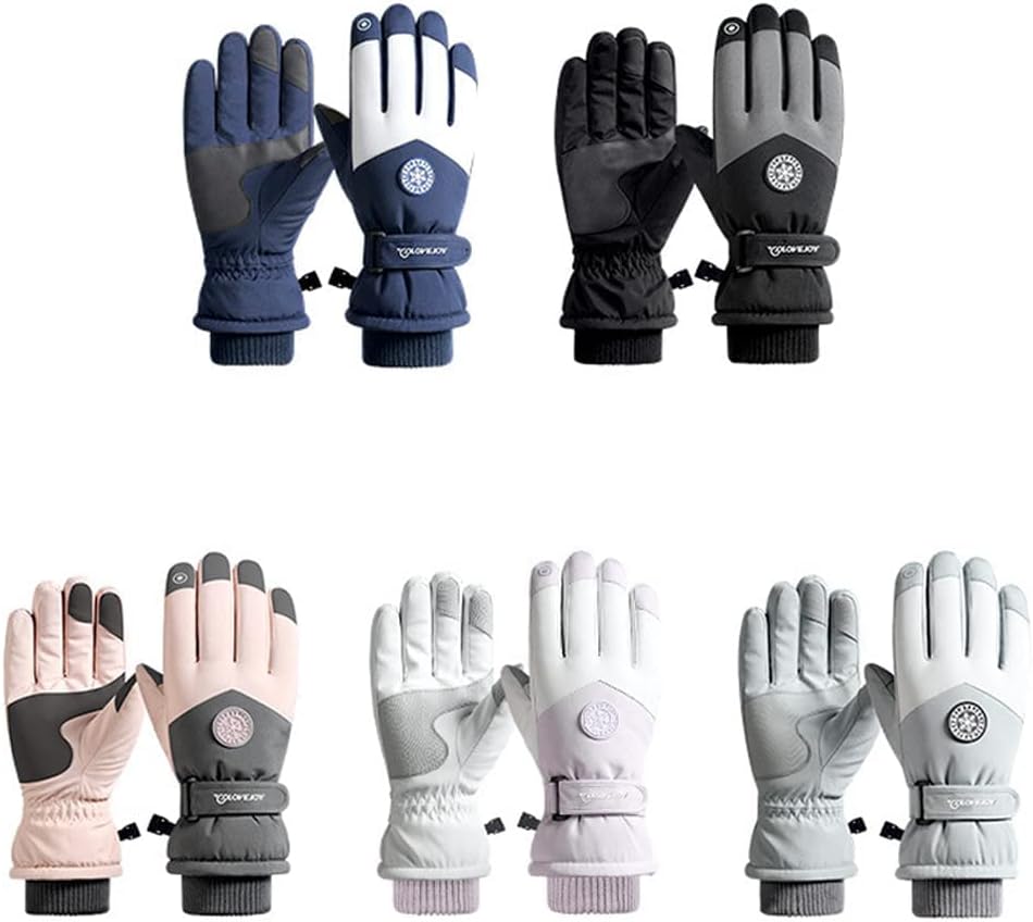 ZJRXM Touch-Screen Anti-Slip Snowboard Gloves Waterproof Warm for Men Women