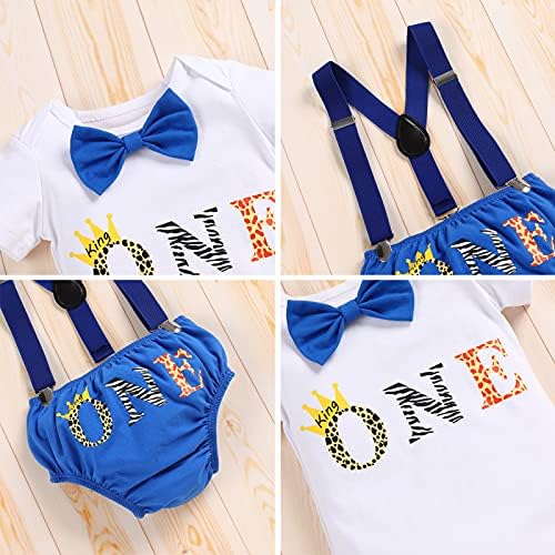 Chic Cake Smash Jungle Party Outfit for Baby Boy 1st Birthday