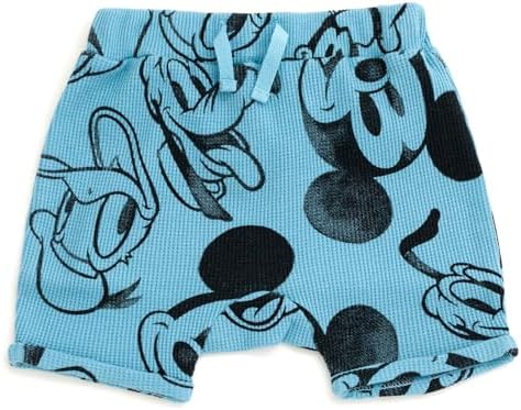 Disney Lion King Mickey Mouse Waffle Knit Pullover Hoodie and Shorts Set