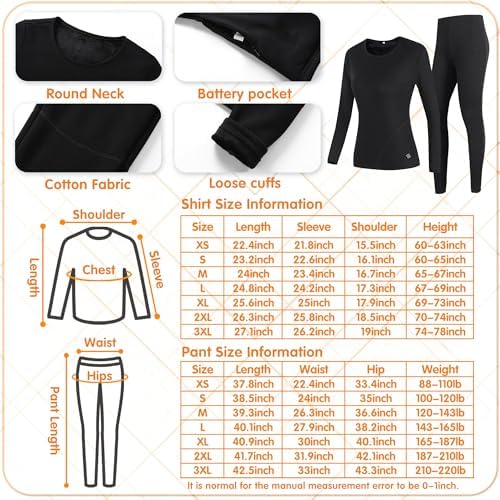 YANYNGS Smart Thermal Set for Women - Electric Heating Underwear for Sale