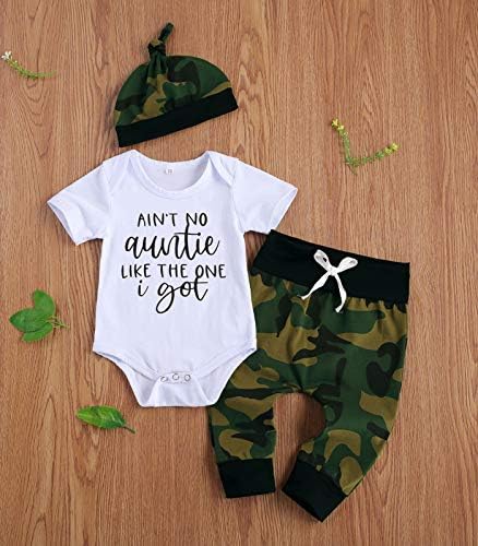 Madjtly Aint No Auntie Like The One I Get Baby Boys Rombper Set