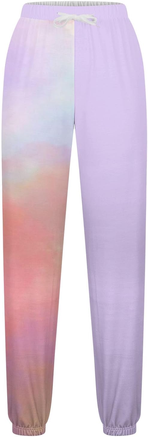 Tie-Dye Workout Pants for Women Plus Size