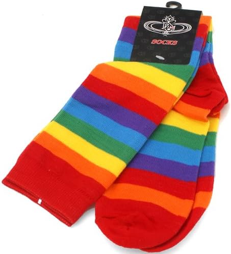 Rainbow Fingerless Gloves Punk Gothic Style