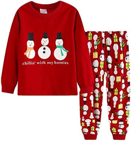 Cheerful Christmas Outfit for Kids Boys Girls Set