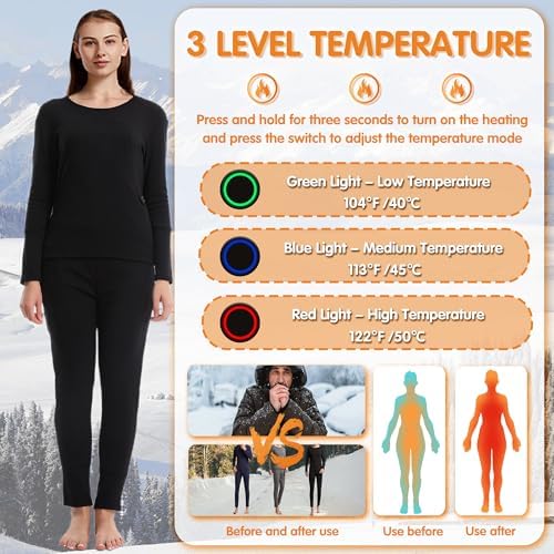 Warm and Comfortable Heating Underwear Set for Women