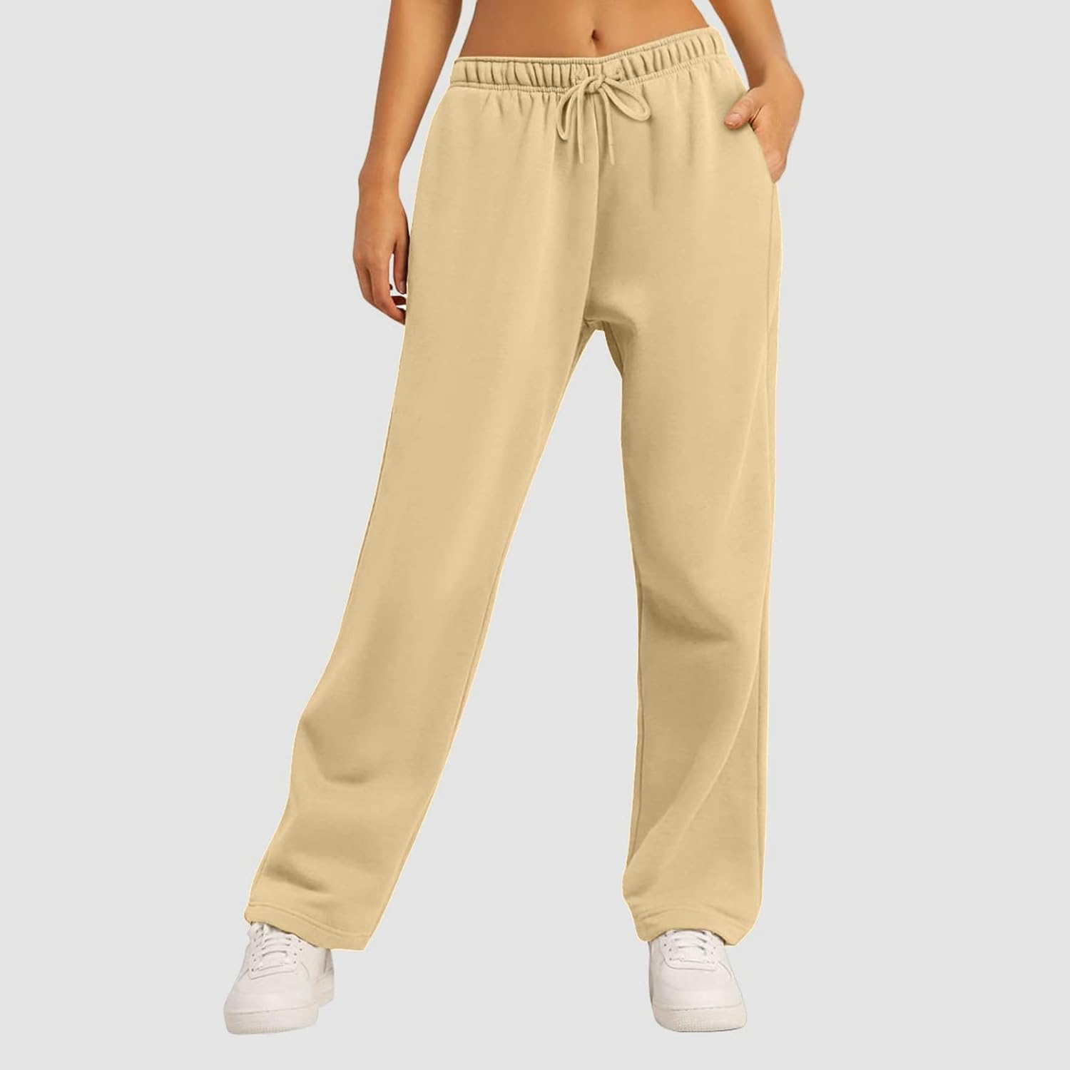 DSODAN Womens Cargo Sweatpants Wide Leg Fleece Y2K Pants for Women