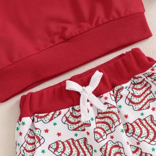 Toddler Boy Christmas Outfit 2PCS Merry Letter Print Set
