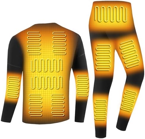 YANYNGS Electric Heat Underwear for Men Women - Thick Thermal Set