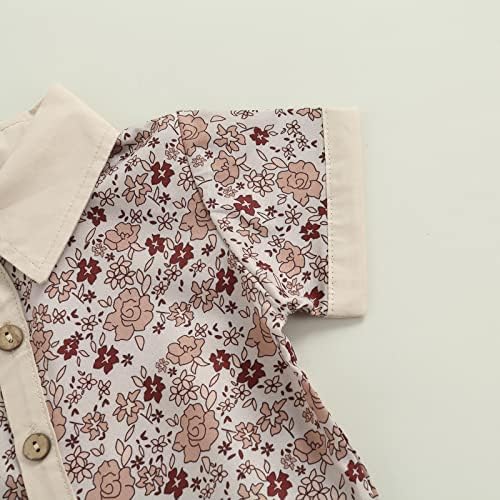 CIYCUIT Toddler Boys Summer Print Shirt Set