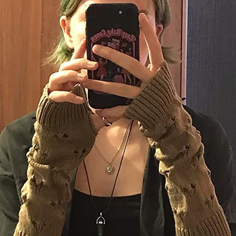 POHADON Fairy Grunge Gloves - Goth Emo Fingerless ArmWarmers