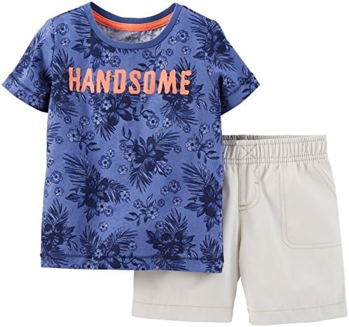 Carters 2-Piece Floral Print Handsome Baby Outfit
