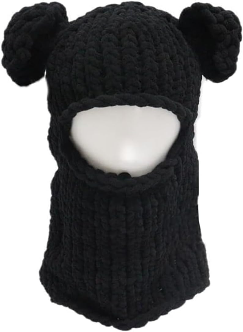 Warm Bear Ear Knit Cap for Women