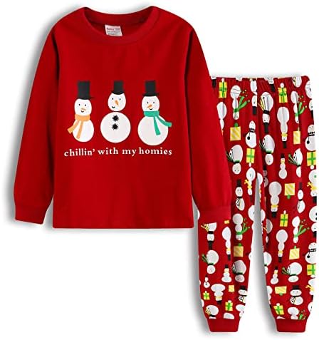 Cheerful Christmas Outfit for Kids Boys Girls Set