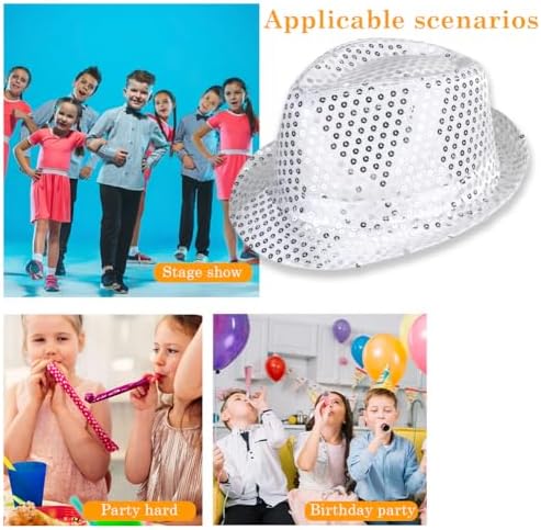 Stunning Sequins Fedora Hat for Kids - Perfect for Parties Dance