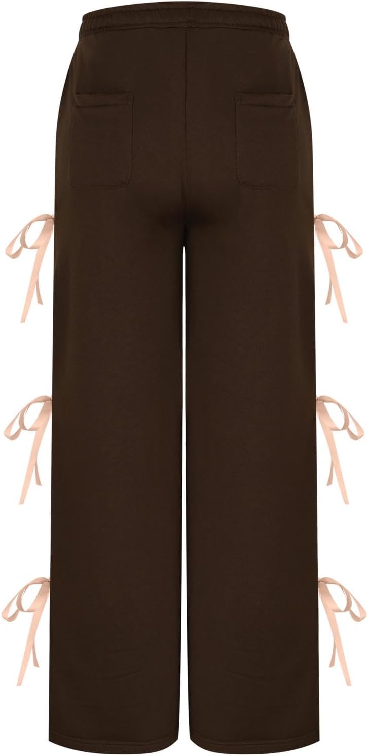 Adorable High Waisted Wide Leg Jogger Pants