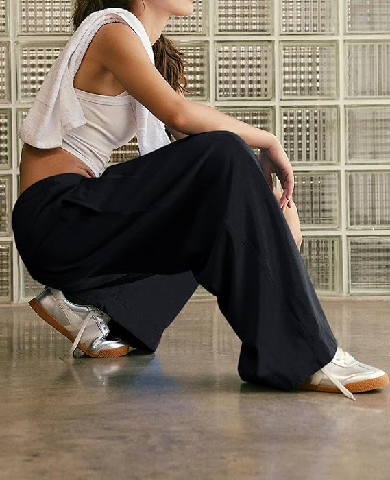 TITOMD Womens Wide Leg High Waist Baggy Pants