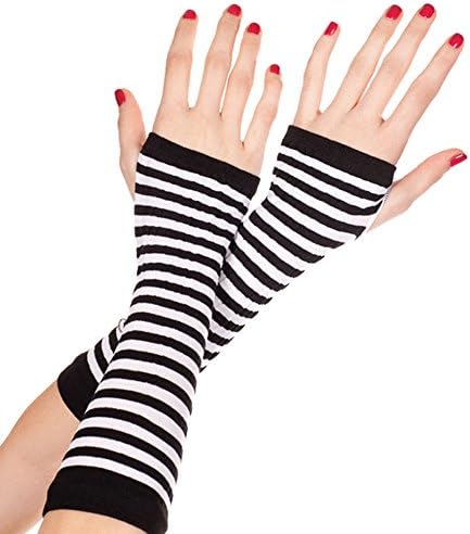 Fearless Fashion Womens Opaque Stripes Arm Warmer