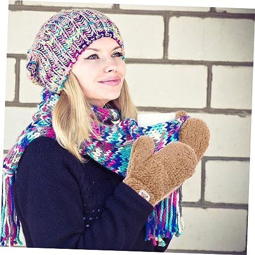 Best Womens Cartoon Plush Winter Gloves Long Warm