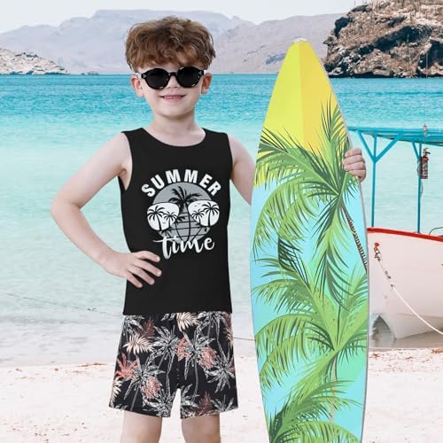 NARPLO Toddler Boy Clothes - Holiday Style Letter Print Tank Set