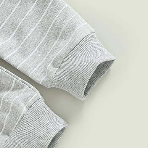 Comfortable Toddler Boys Fall Sending Outfit with Stripe and Stretch