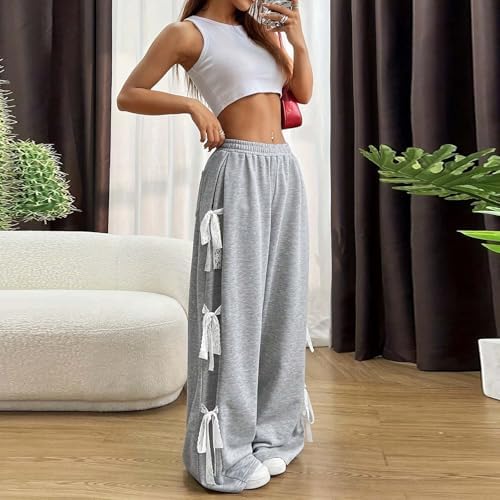 Chic Side Bow Tie Sweatpants