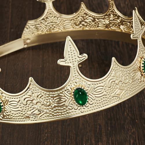 Metal Crown Headband for Men - Gold Crowns and Tiara