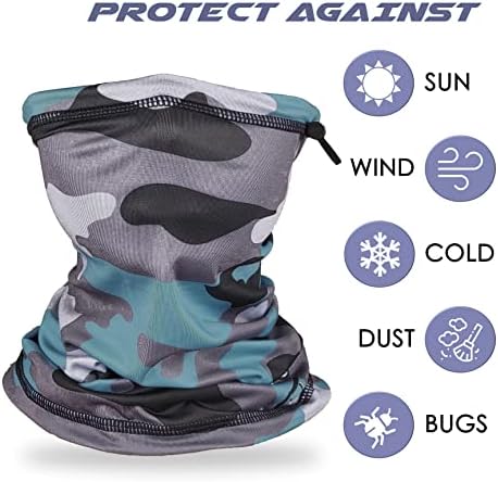 kids camo gaiter daily use UV protection face mask bandana gator cooling