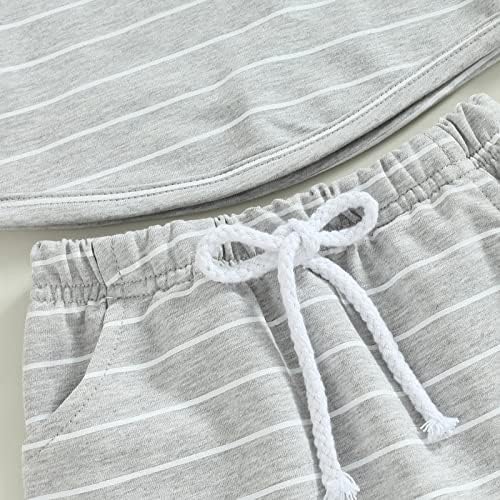 Comfortable Toddler Boys Fall Sending Outfit with Stripe and Stretch