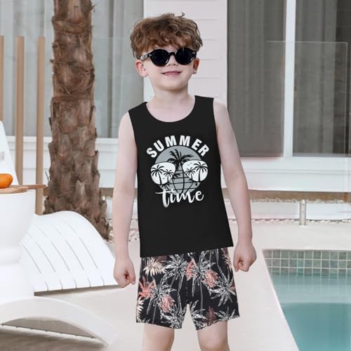 NARPLO Toddler Boy Clothes - Holiday Style Letter Print Tank Set