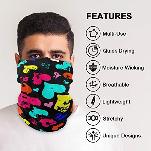 My Little Nest Multicolored Heart Balaclava Face Cover