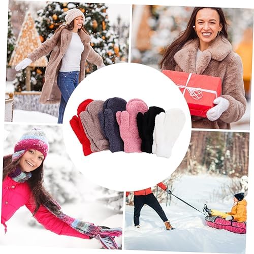 SAFIGLE Fleece Half Mittens for Winter