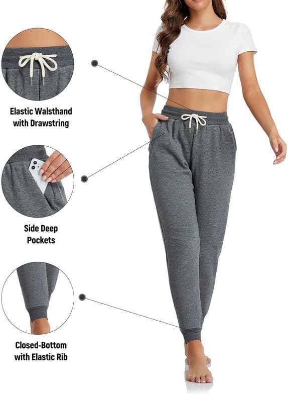 Inno Womens Sherpa Fleece Joggers Thermal Lightweight