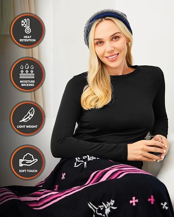 CL convallaria Women Thermal Underwear Set Winter Warm