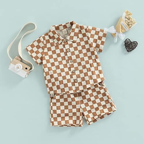 BULINGNA Checked Summer Toddler Boy Set