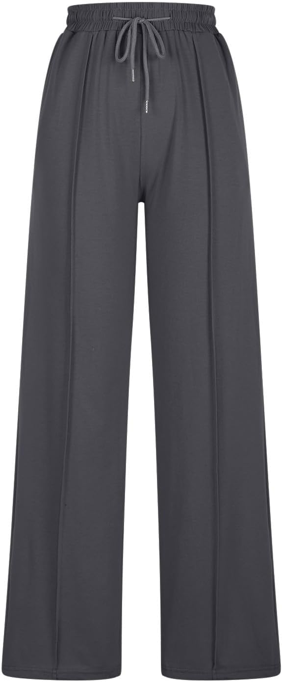 Casual Pleated Wide-Leg Sweatpants for Women