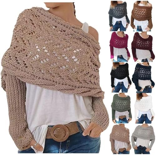 VYOYAO Knitted Cable Survash Wrap for Women Cold Weather
