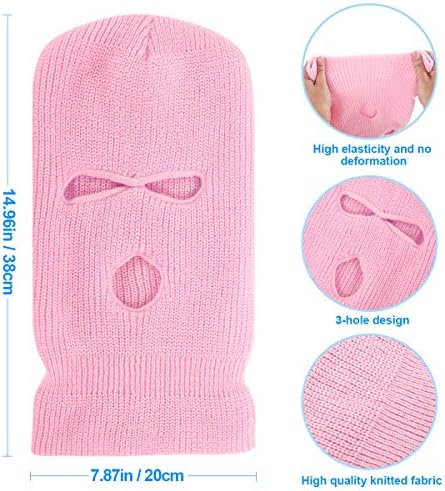 Tmflexe 3-Hole Full Face Ski Mask Winter Balaclava Cap