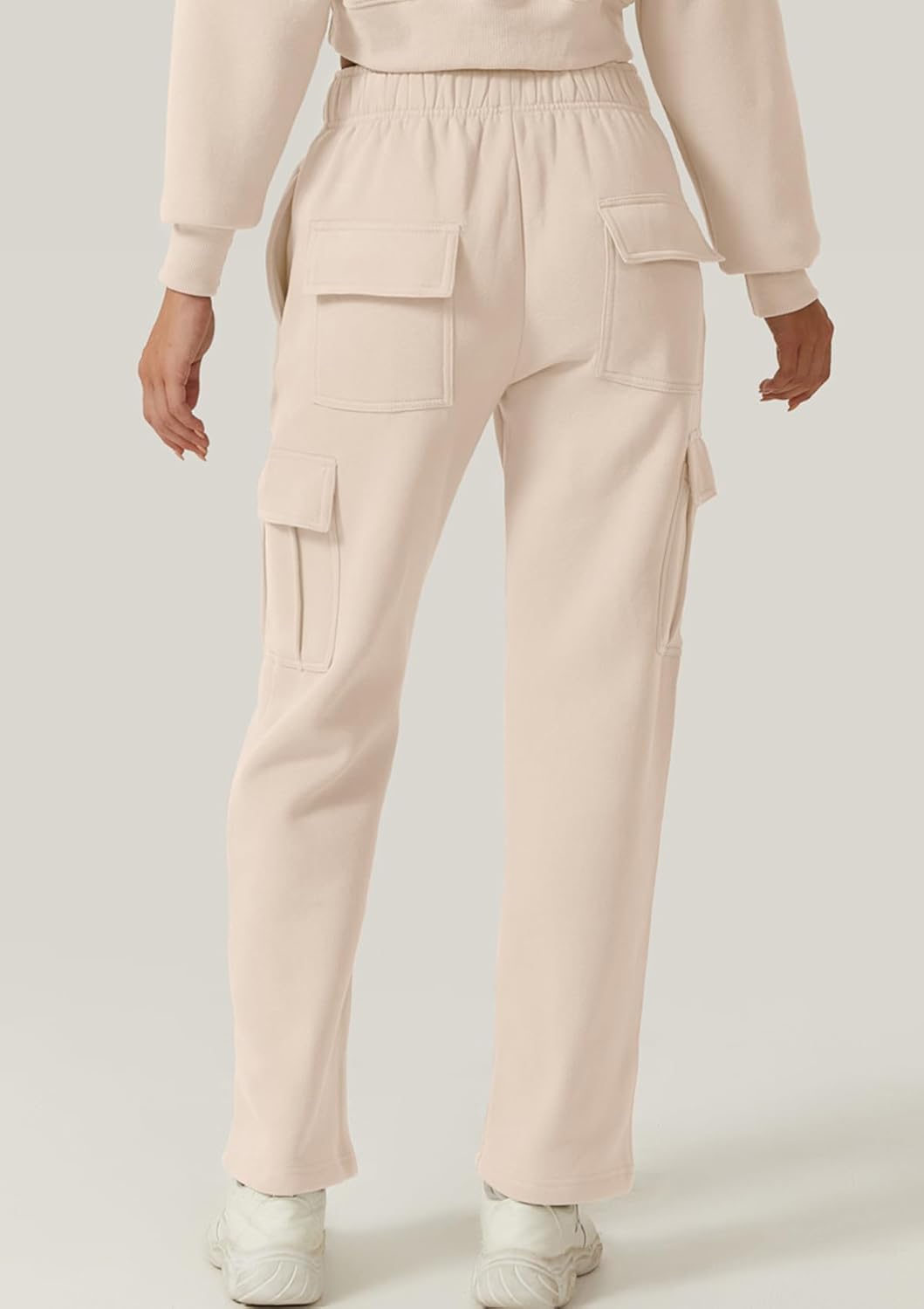QINSEN - Womens_baggy Elastic Waist Sweatpants